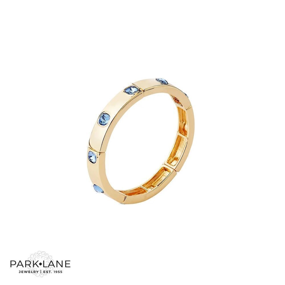 Park Lane Gold Band with Blue Gems